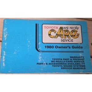 Vintage 1980 Toyota Owners Guide Service Warranty Manual Land Cruiser Celica